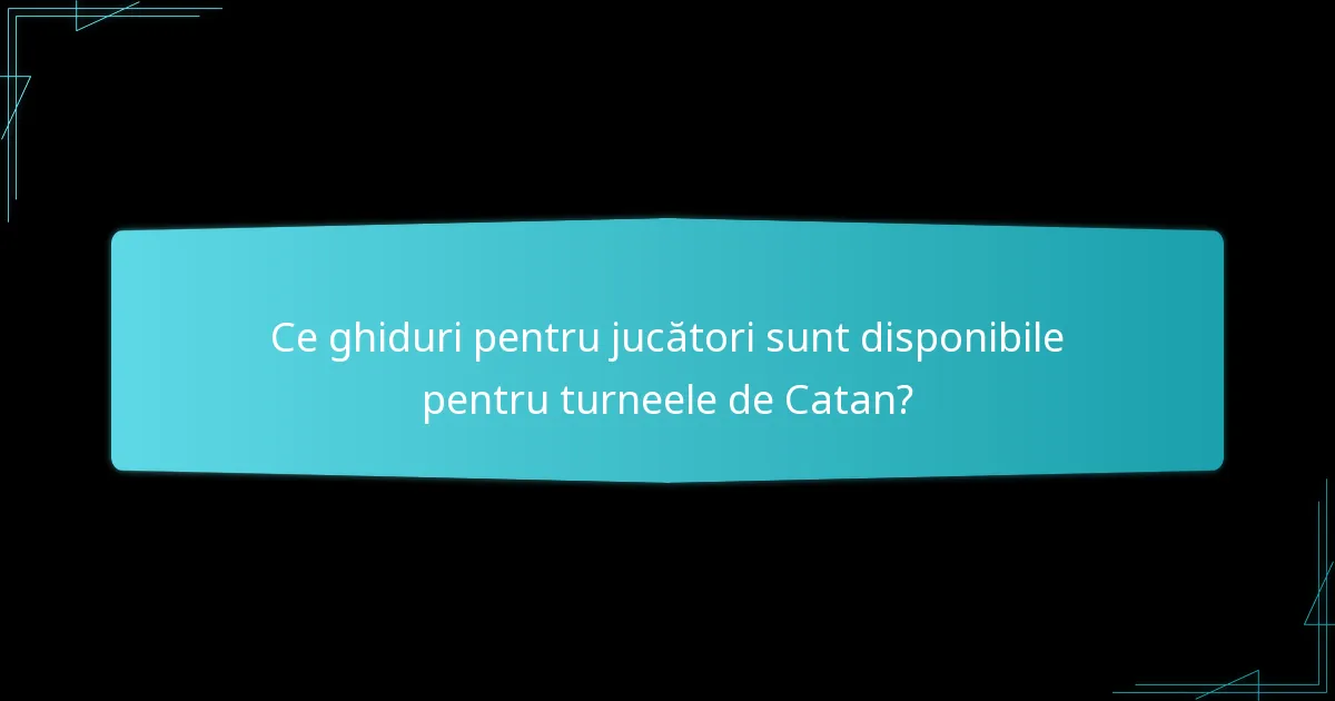 Cum să configurezi un turneu de Catan?
