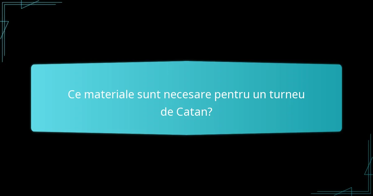 Ce ghiduri pentru jucători sunt disponibile pentru turneele de Catan?