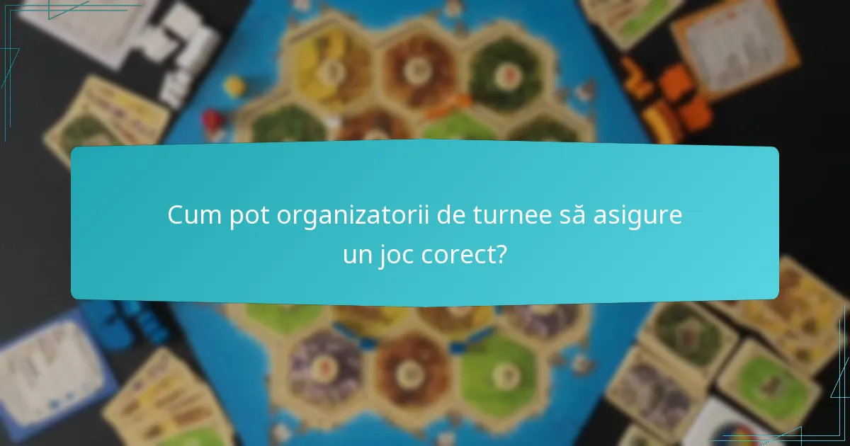 Cum pot organizatorii de turnee să asigure un joc corect?