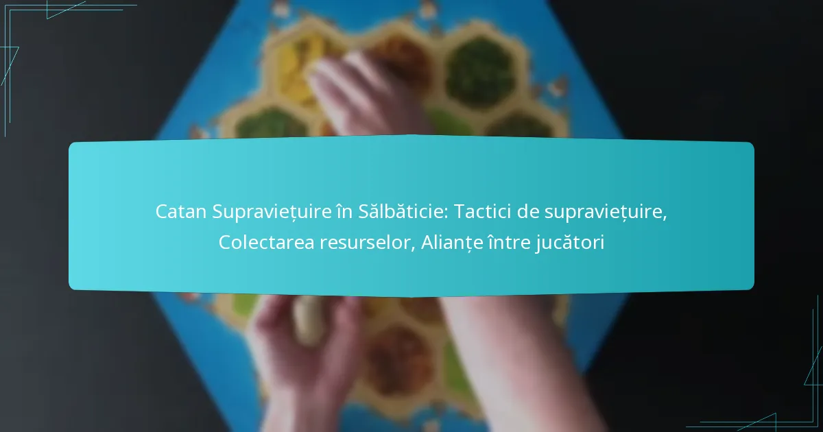 Catan Supraviețuire în Sălbăticie: Tactici de supraviețuire, Colectarea resurselor, Alianțe între jucători