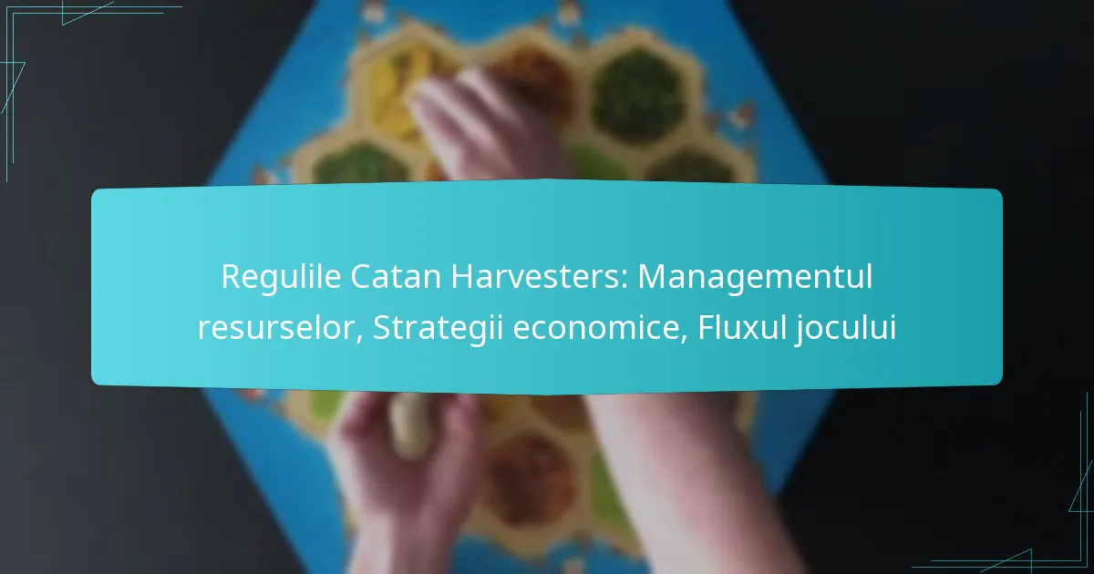 Regulile Catan Harvesters: Managementul resurselor, Strategii economice, Fluxul jocului