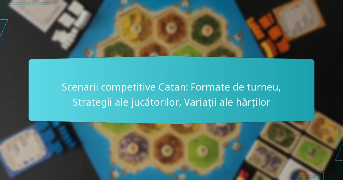 Scenarii competitive Catan: Formate de turneu, Strategii ale jucătorilor, Variații ale hărților